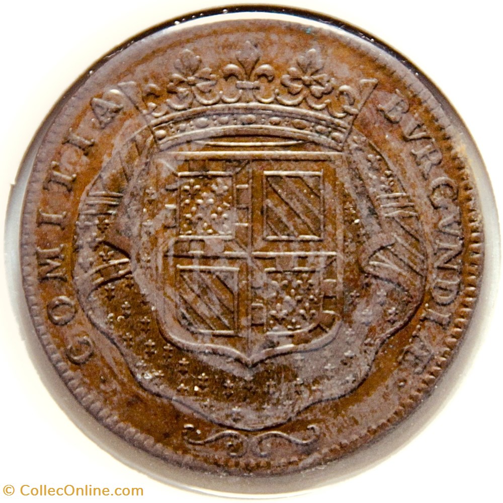 monnaies paranumismatique jetons poids etats de bourgogne la paix menacee 1701 cuivre