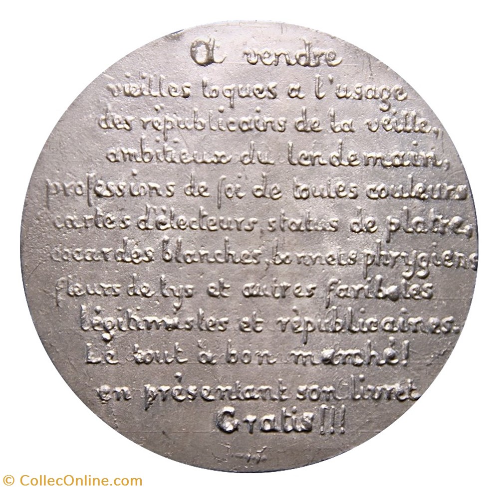 medailles france revolution medaille satyrique braderie 1848