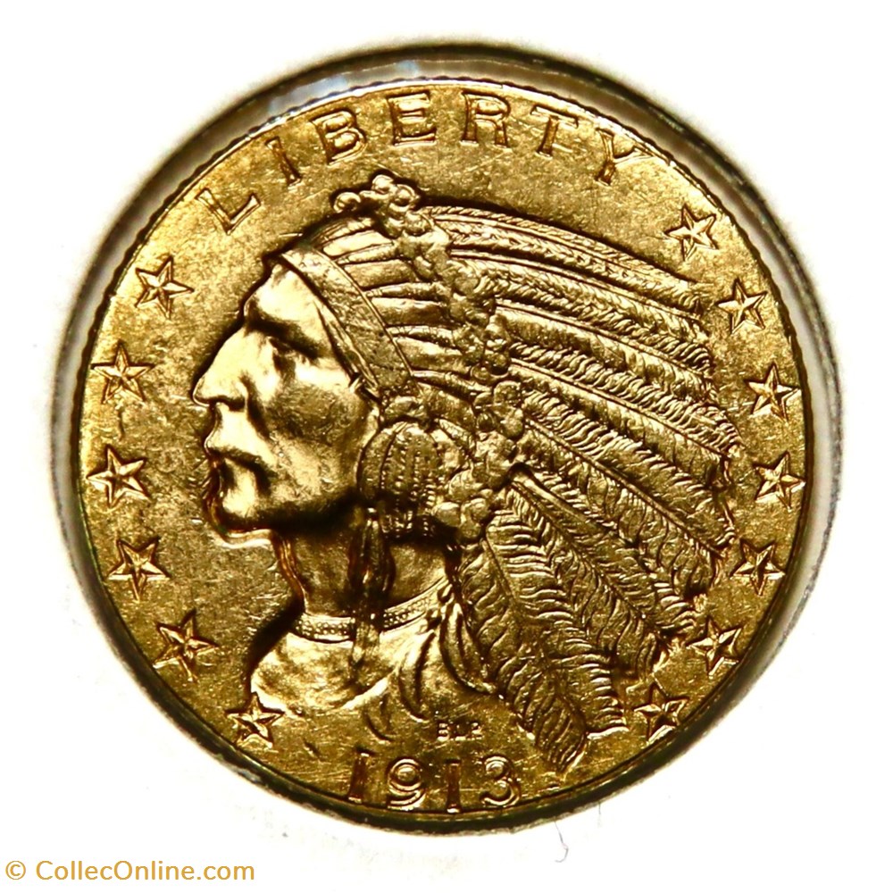 5 Dollars - Indian Head, 1913 monnaies monde etats unis 5 dollars indian head 1913