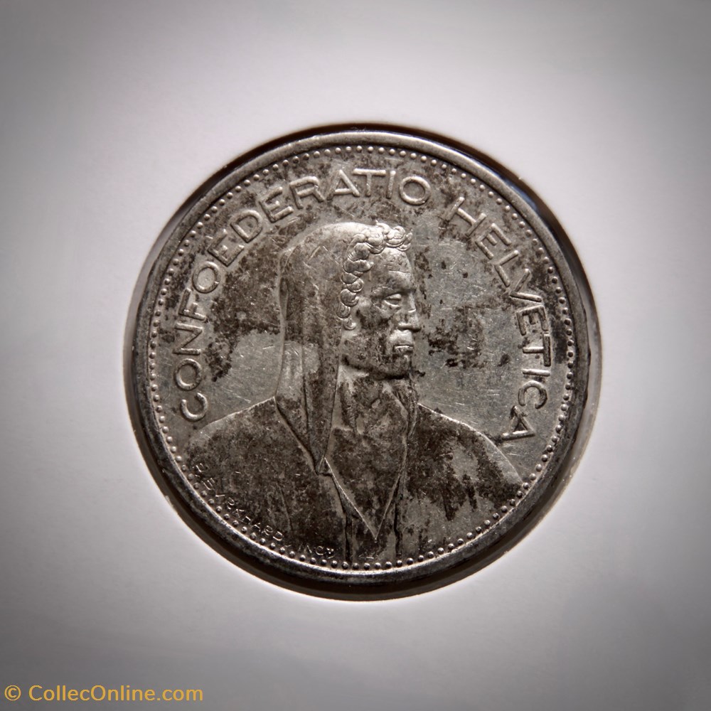 monnaies monde suisse 5 francs 1950 b berger p m