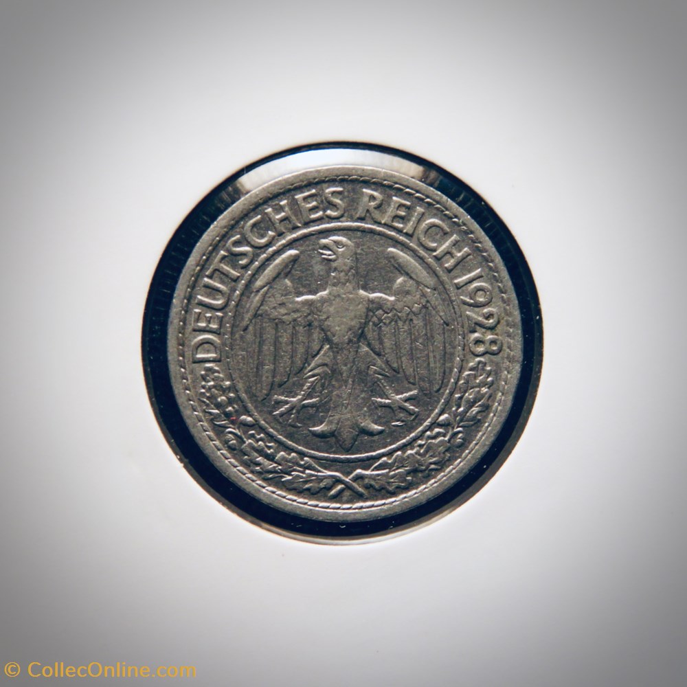 50 Reichspfennig 1928 A monnaies monde allemagne 50 reichspfennig 1928 a