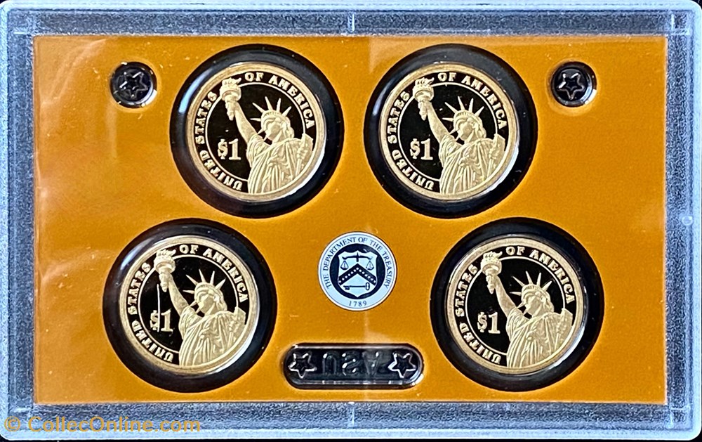 Série 2011 S - US Mint Presidential $1 Coin Proof Set 2 monnaies monde etats unis serie 2011 s us mint presidential 1 coin proof set