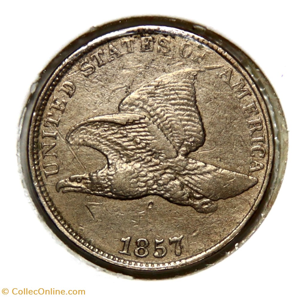 monnaies monde etats unis one cent flying eagle 1857