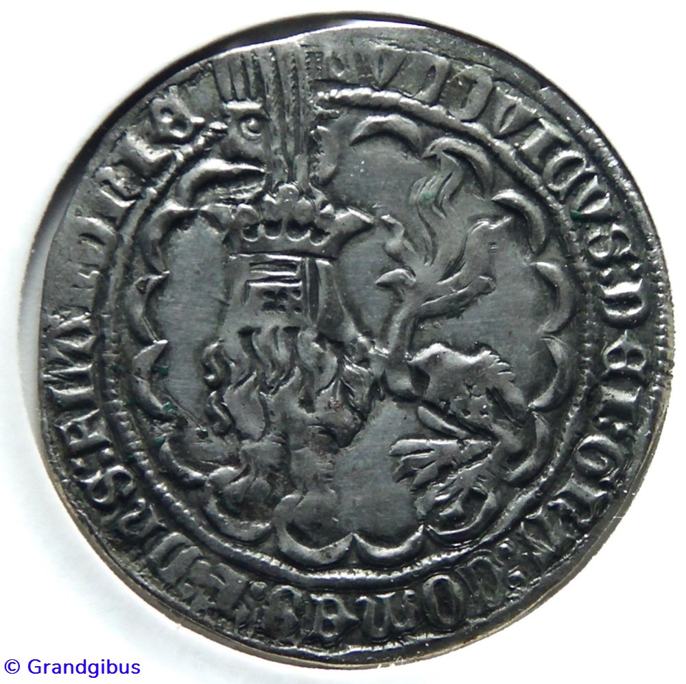 Louis de Male - Double gros ou Botdraeger, Gand ou Malines monnaies europe medievale pays bas bourguignons louis de male double gros ou botdraeger gand ou malines