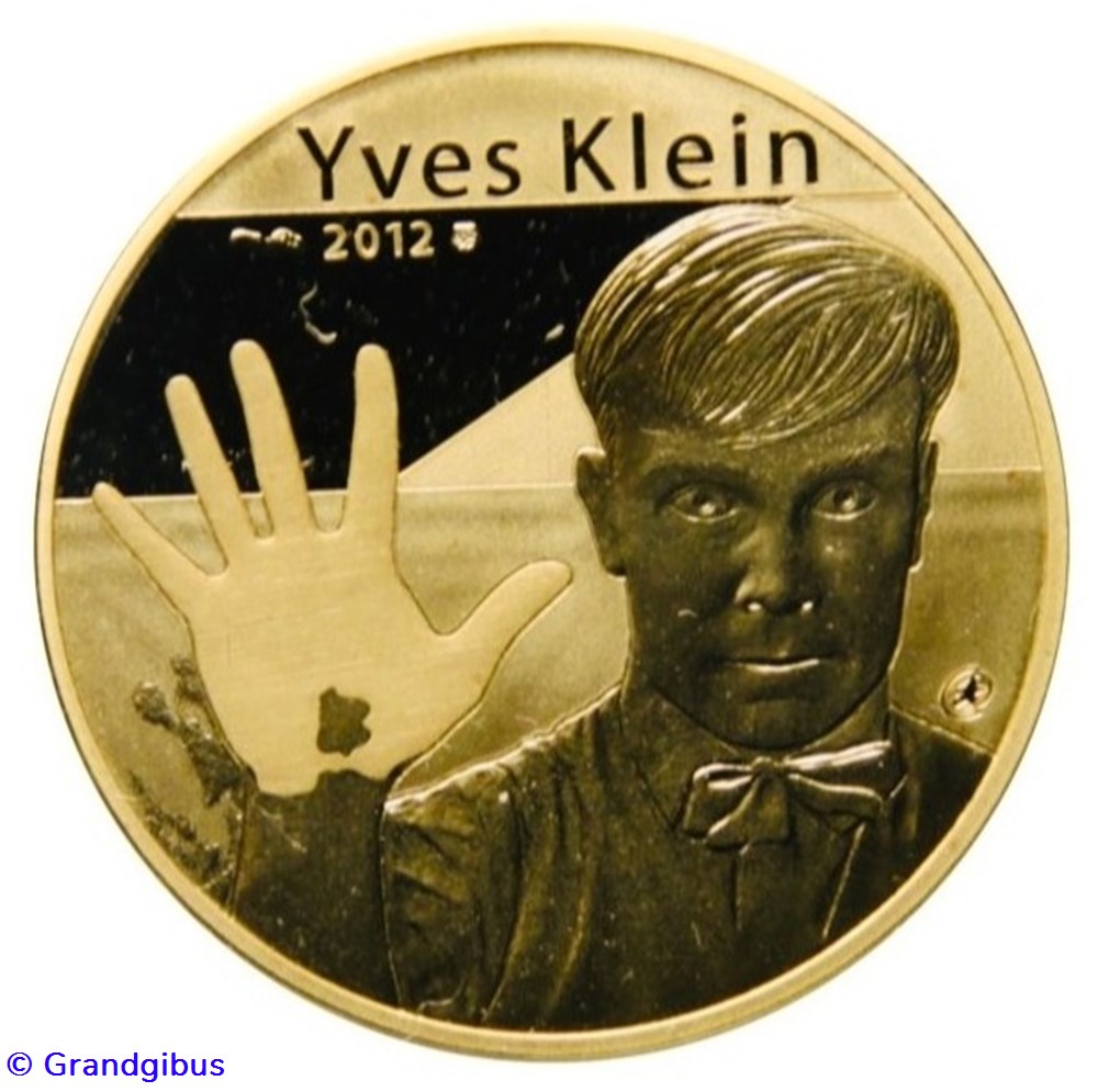 50 € Or 2012 Yves Klein monnaies euros a france 50 or 2012 yves klein