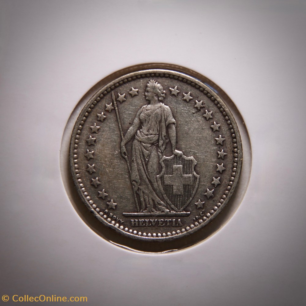 2 Francs 1914 B Helvetia debout monnaies monde suisse 2 francs 1914 b helvetia debout