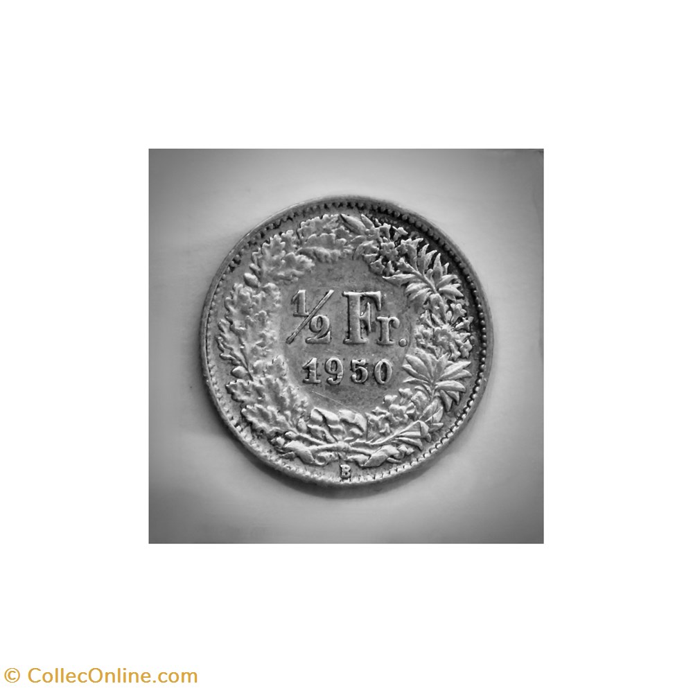 1/2 Franc 1950 B monnaies monde suisse 1 2 franc 1950 b