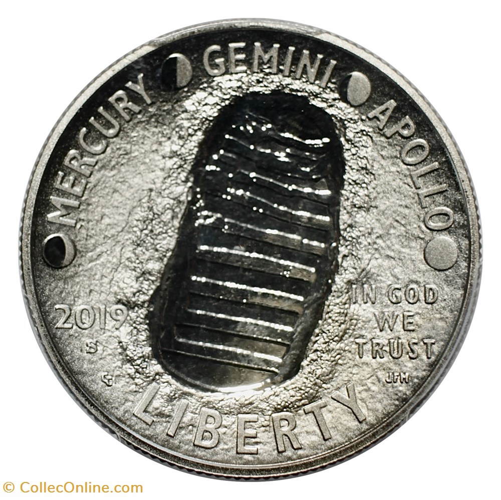 Half Dollar - Apollo, 2019 S 2 monnaies monde etats unis half dollar apollo 2019 s
