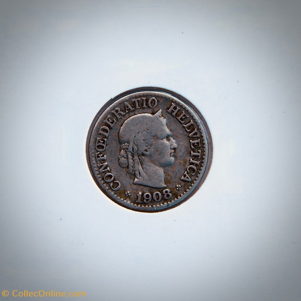 10 Centimes Libertas 1908 B monnaies monde suisse 10 centimes libertas 1908 b
