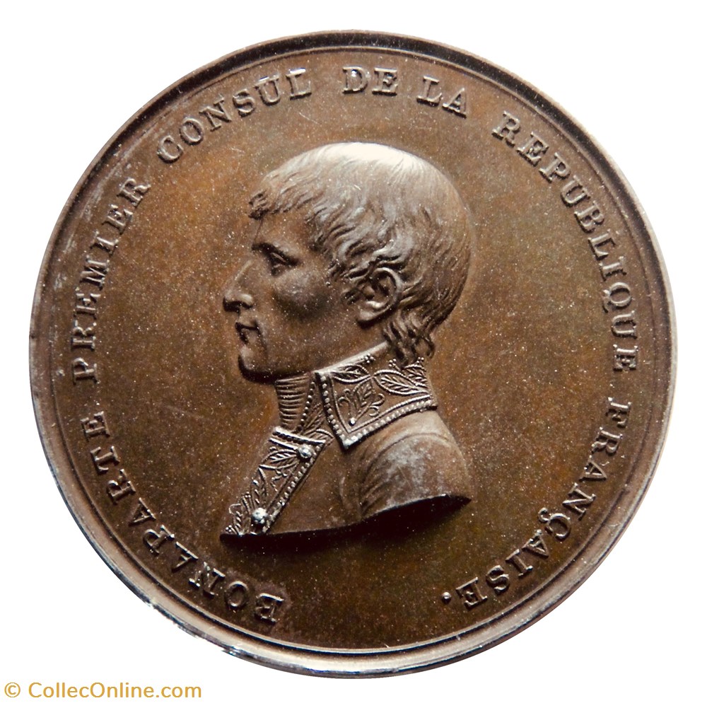 Médaille de la ville de Lille à Bonaparte premier consul, 1803 monnaies paranumismatique jetons poids medaille de la ville de lille a bonaparte premier consul 1803