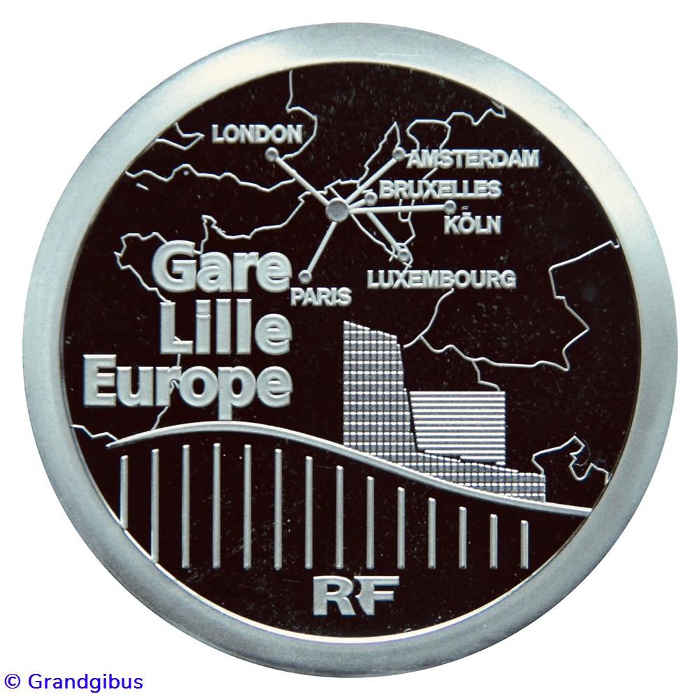 monnaies euros france 20 argent 2010 piefort gare lille europe