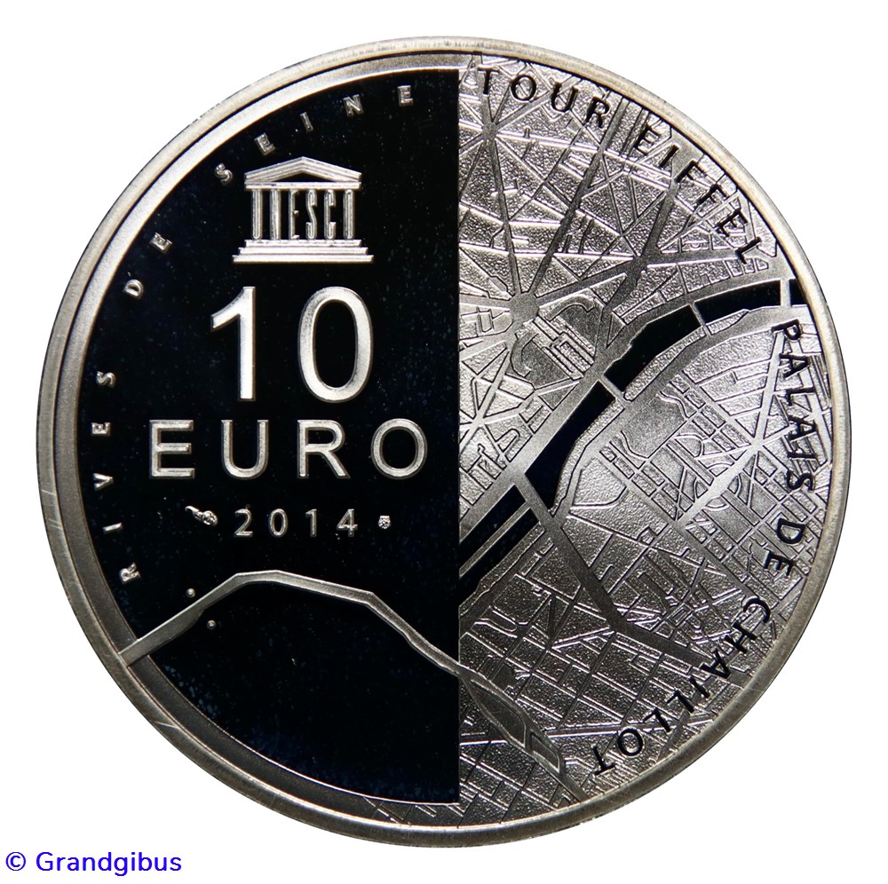 10 € Argent 2014 Tour Eiffel et Palais de Chaillot 2 monnaies euros france 10 argent 2014 tour eiffel et palais de chaillot