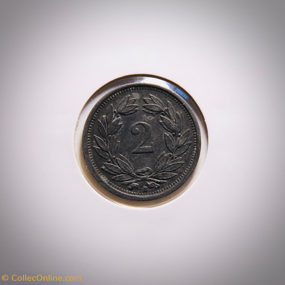 2 Centimes Écusson 1942 B monnaies monde suisse 2 centimes ecusson 1942 b