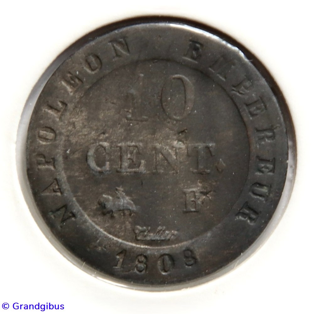 monnaies monde france 10 cent a n couronnee 1808