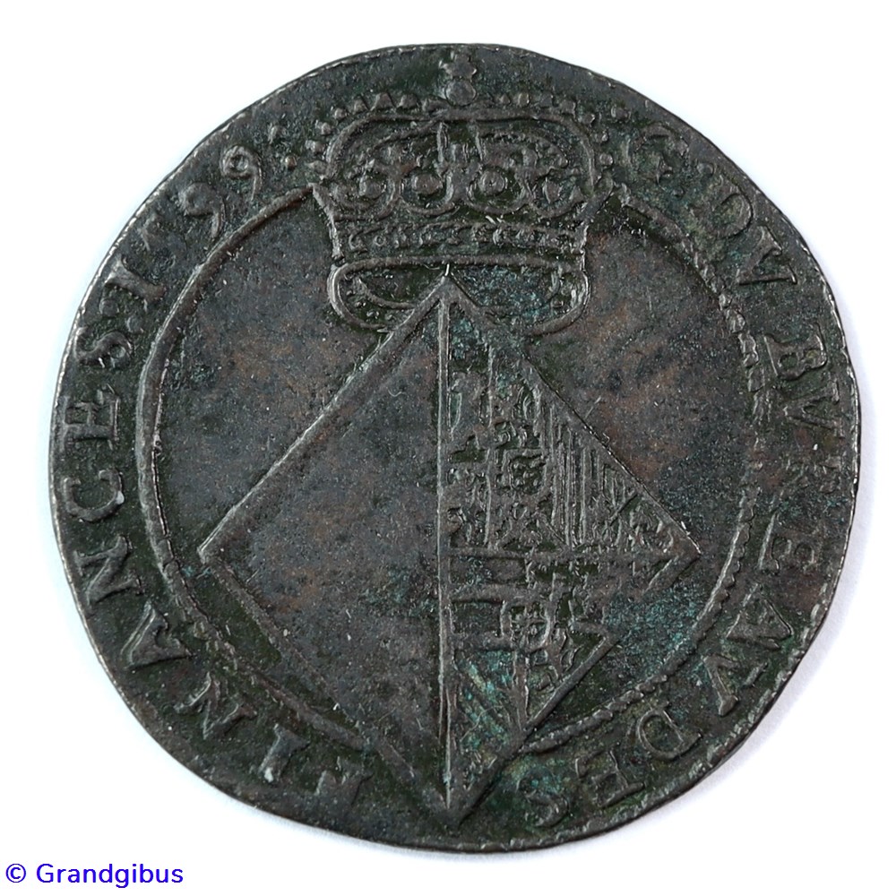 Infante Isabelle, Bureau des Finances. 1599 Anvers, Cuivre. monnaies paranumismatique jetons poids infante isabelle bureau des finances 1599 anvers cuivre