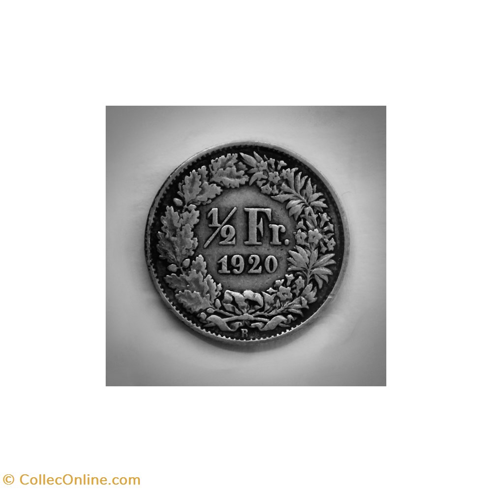 1/2 Franc 1920 B monnaies monde suisse 1 2 franc 1920 b