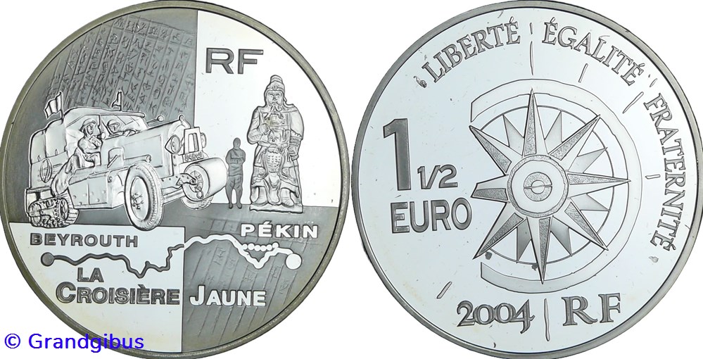 monnaies euros france 1 1 2 argent 2004 la croisiere jaune