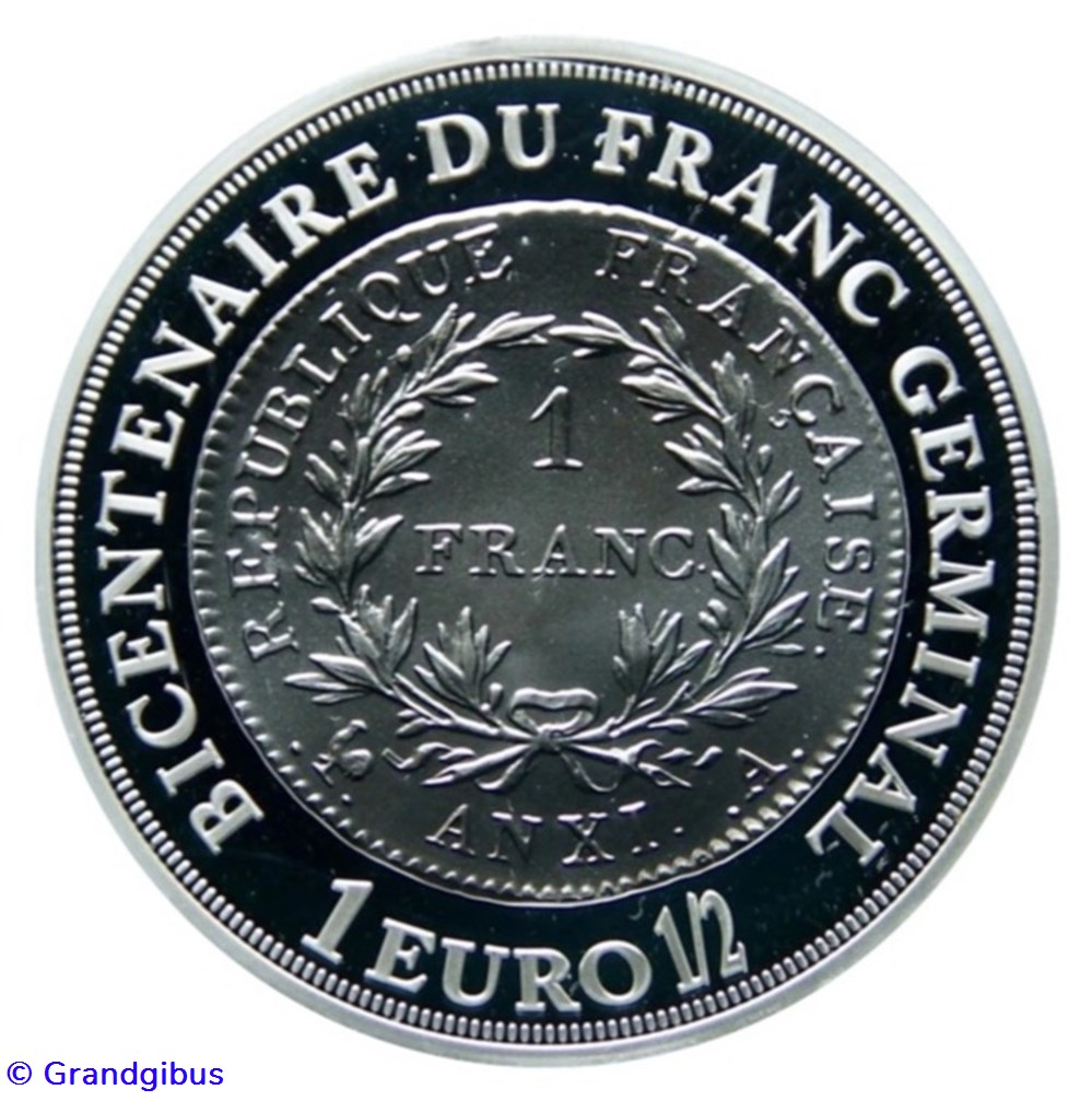 monnaies euros france 1 1 2 argent 2003 franc germinal bicentenaire