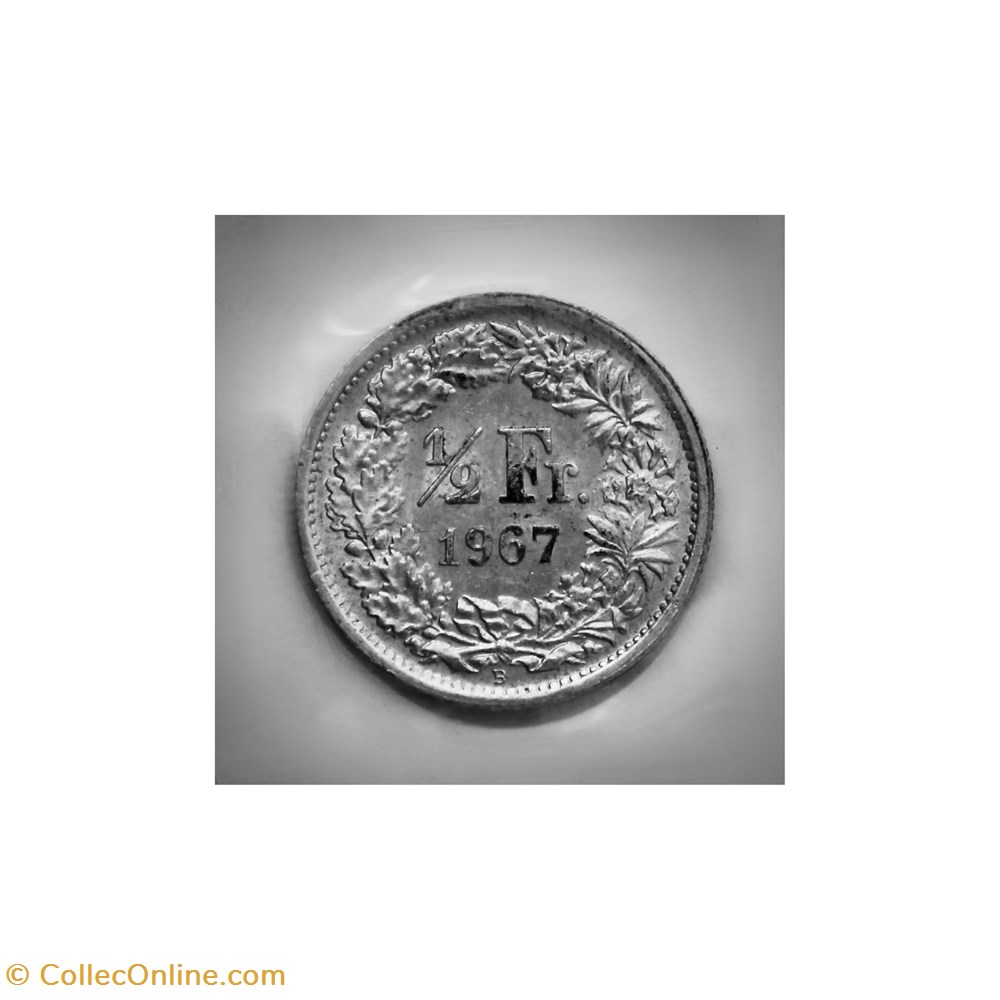 monnaies monde suisse 1 2 franc 1967 b