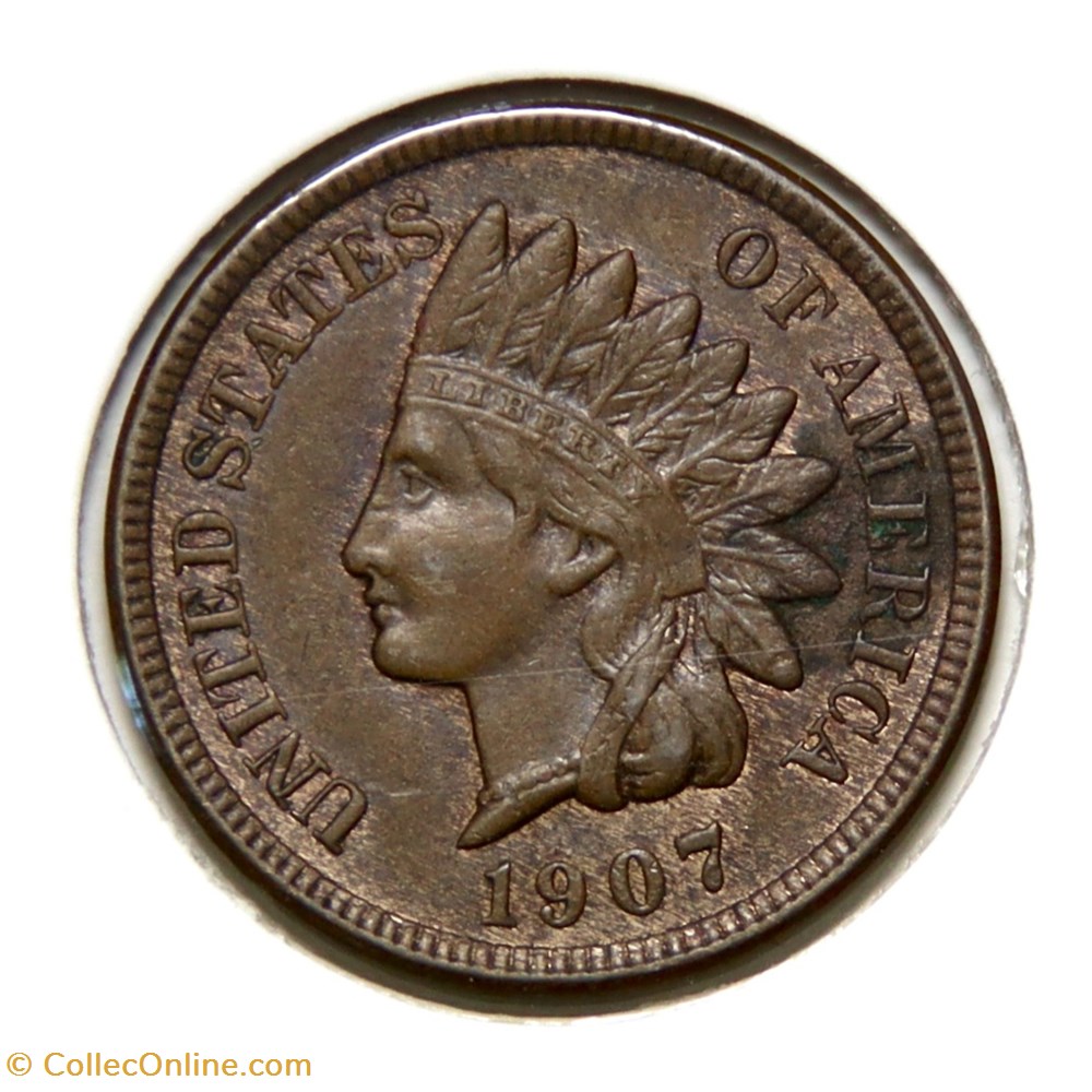 monnaies monde etats unis one cent indian head 1907