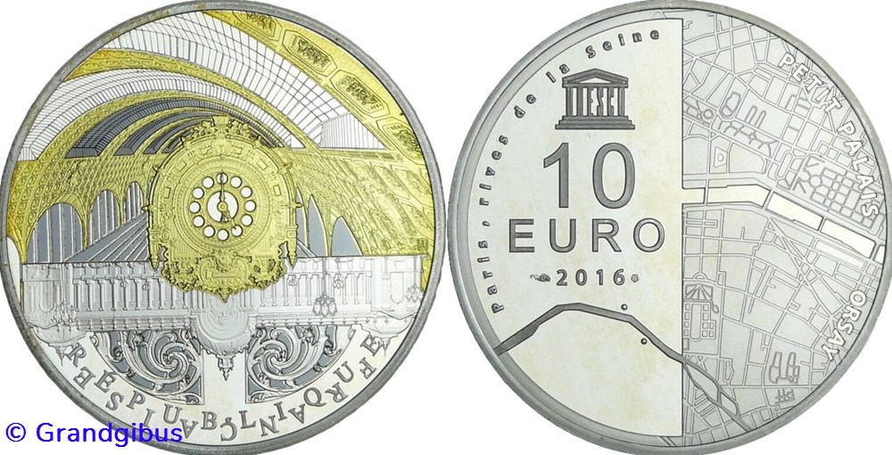 monnaies euros france 10 argent 2016 musee orsay et petit palais