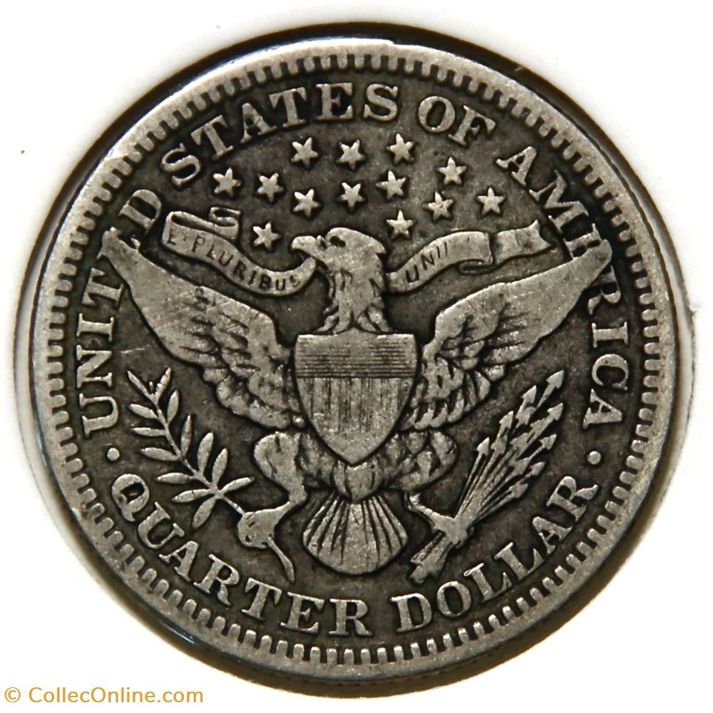 ¼ Dollar - Barber Quarter, 1909 monnaies monde etats unis dollar barber quarter 1909