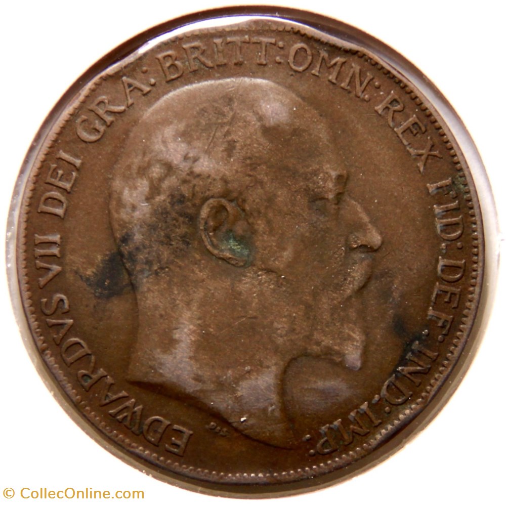 Edouard VII - 1 Penny 1910. monnaies monde royaume uni edouard vii 1 penny 1910