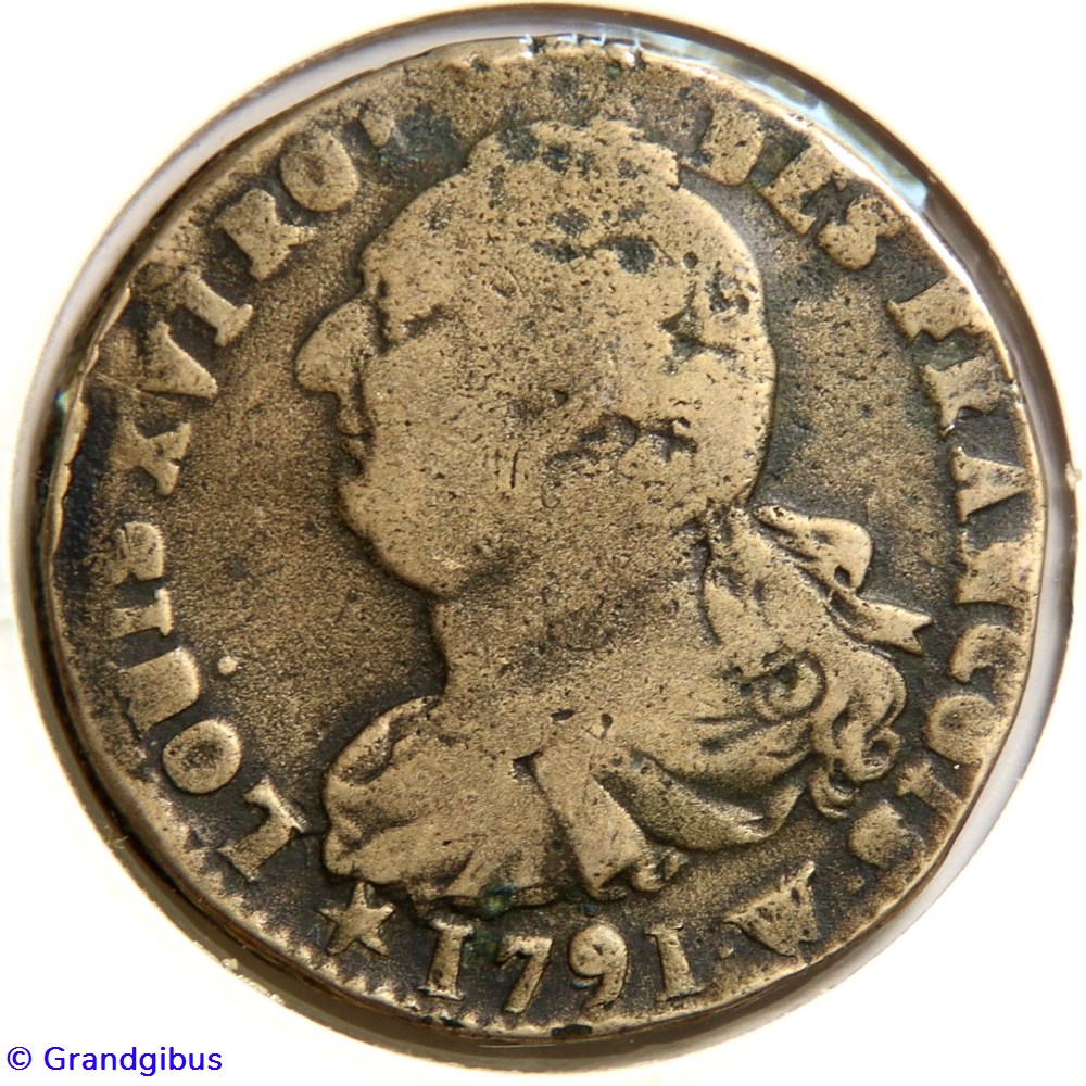 monnaies monde france louis xvi 1791 2 sols au faisceau