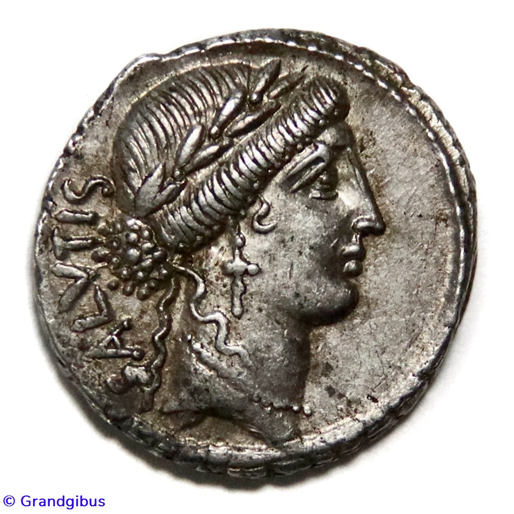 République romaine (49 av. JC) - Denier monnaies antiques romaines imperiales et republicaines republique romaine 49 av jc denier