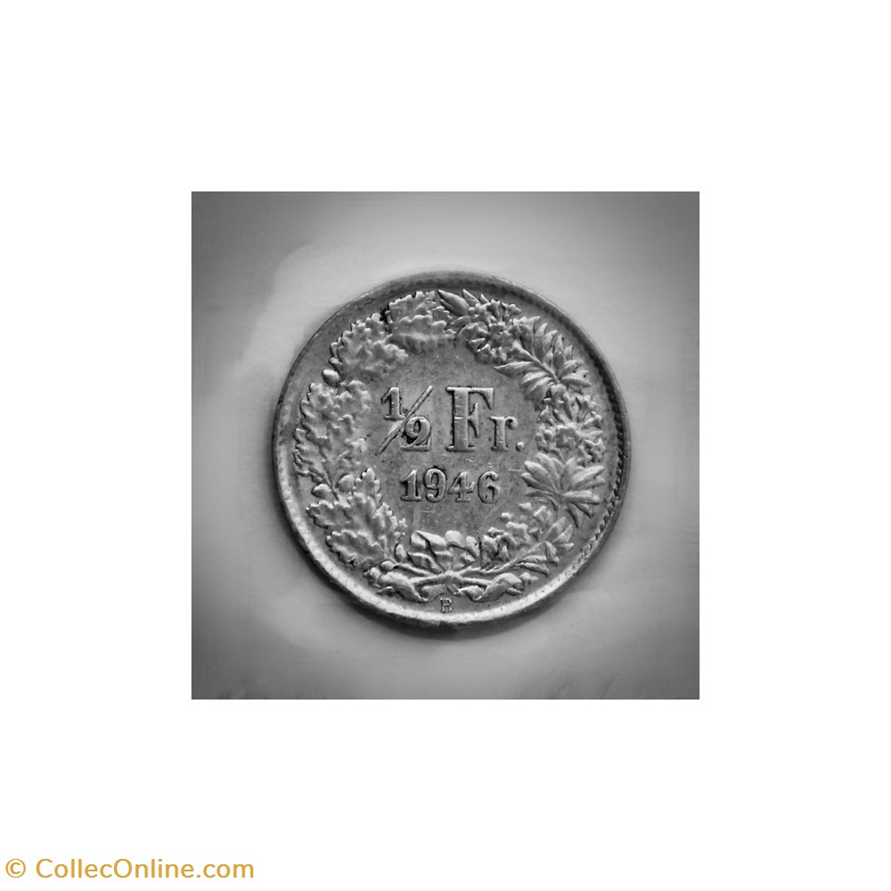 1/2 Franc 1946 B monnaies monde suisse 1 2 franc 1946 b