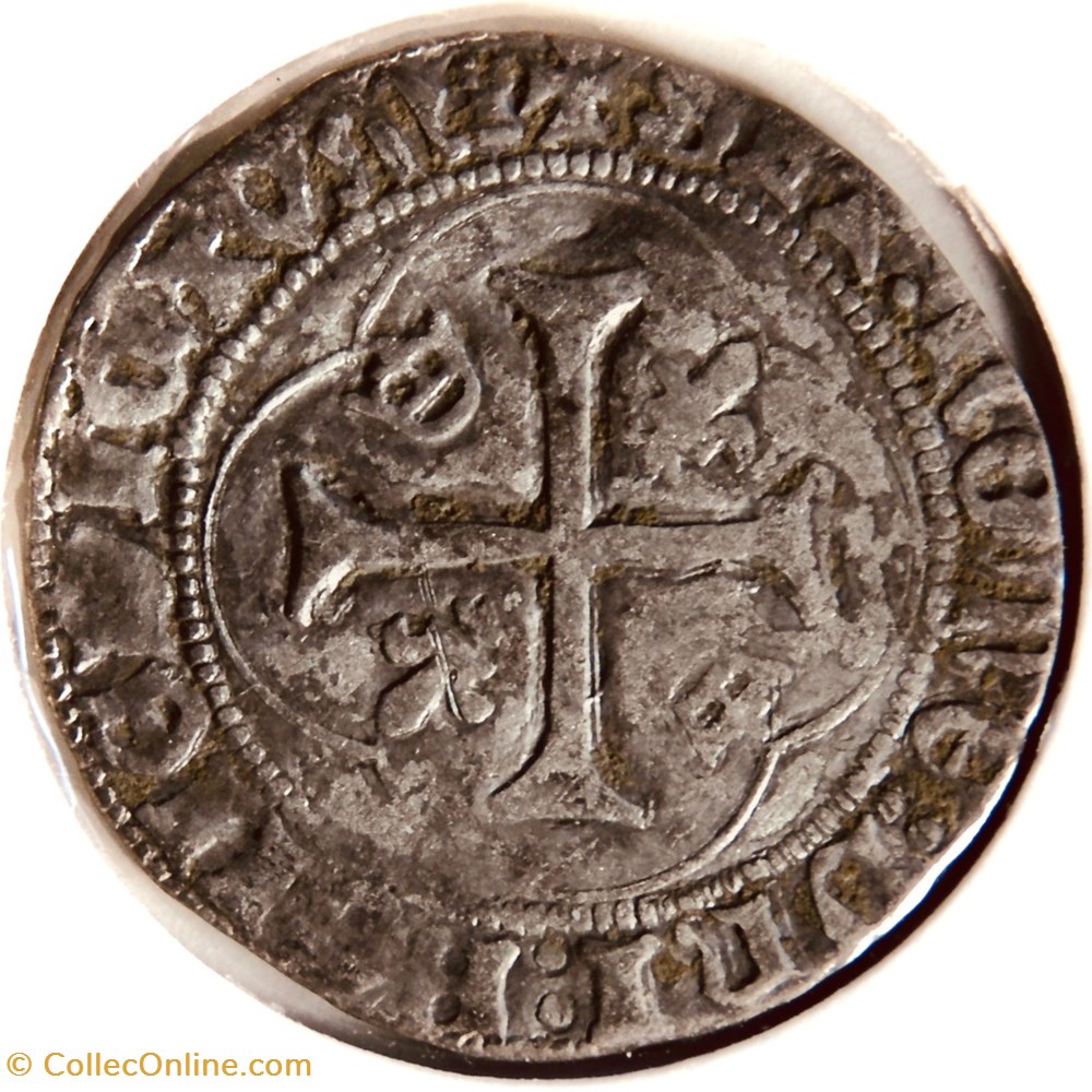 Charles VII Blanc à la couronne Tours monnaies europe medievale france royales charles vii blanc a la couronne tours