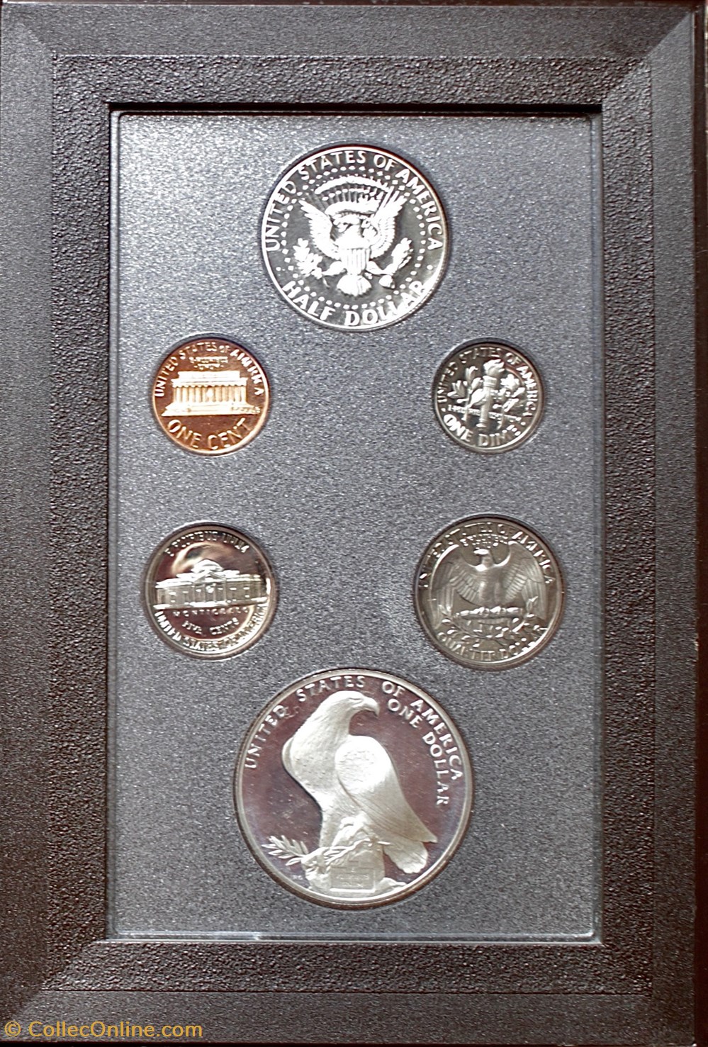 Coffret Commémoratif 1984 - JO de Los Angeles 2 monnaies monde etats unis coffret commemoratif 1984 jo de los angeles