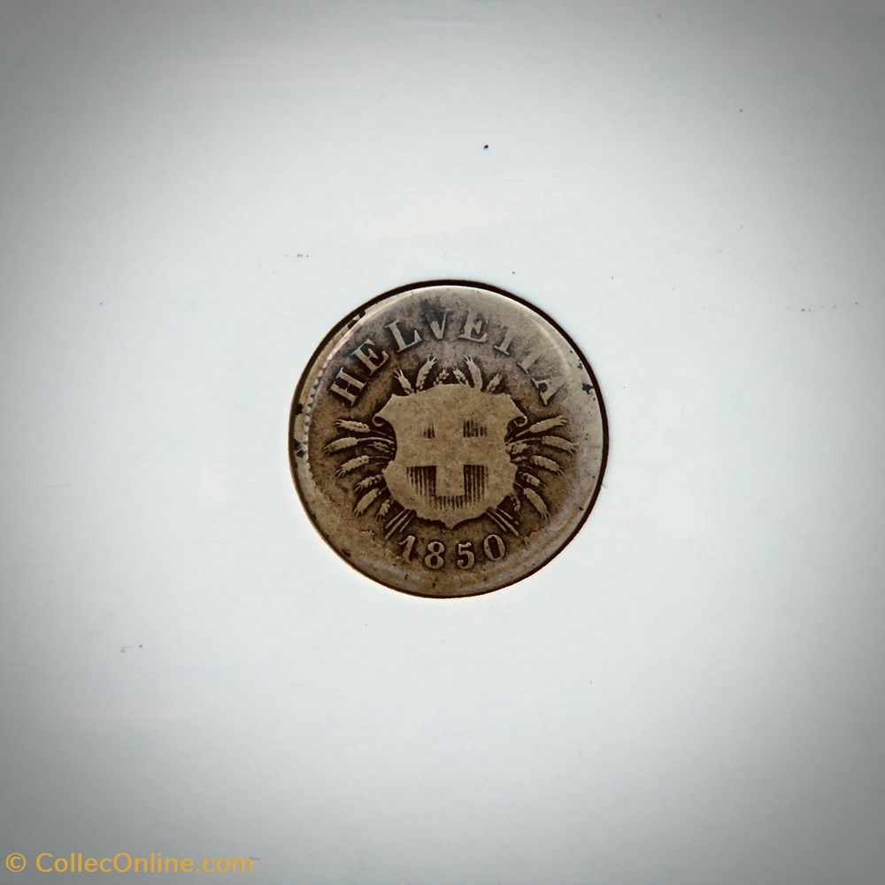 5 Centimes Écusson 1850 BB monnaies monde suisse 5 centimes ecusson 1850 bb