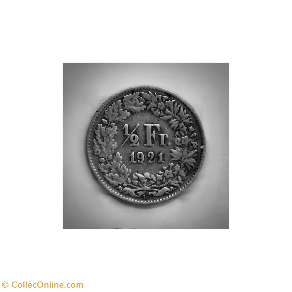 1/2 Franc 1921 B monnaies monde suisse 1 2 franc 1921 b