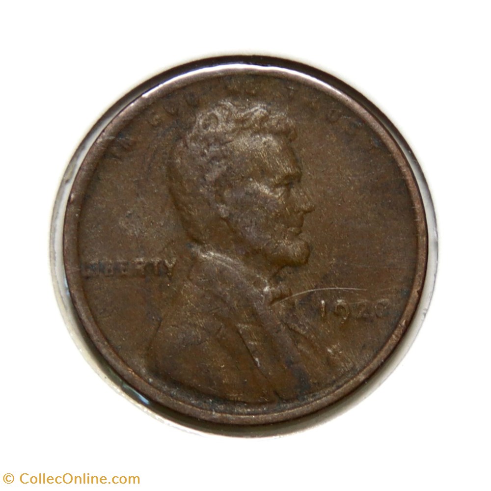 One Cent - "Lincoln - Wheat Penny", 1920 monnaies monde etats unis one cent lincoln wheat penny 1920