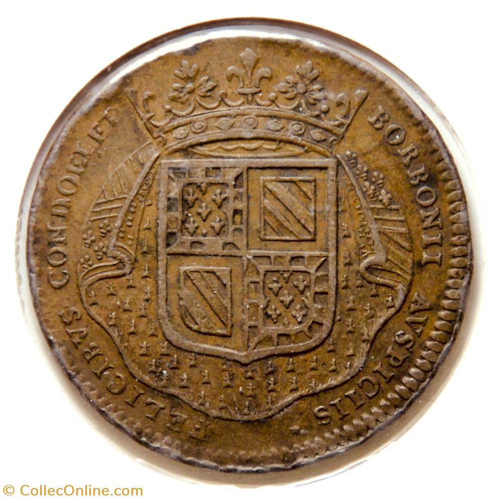 États de Bourgogne, Le prince de Condé & son fils le duc de Bourbon. 1694, Cuivre. monnaies paranumismatique jetons poids etats de bourgogne le prince de conde son fils le duc de bourbon 1694 cuivre