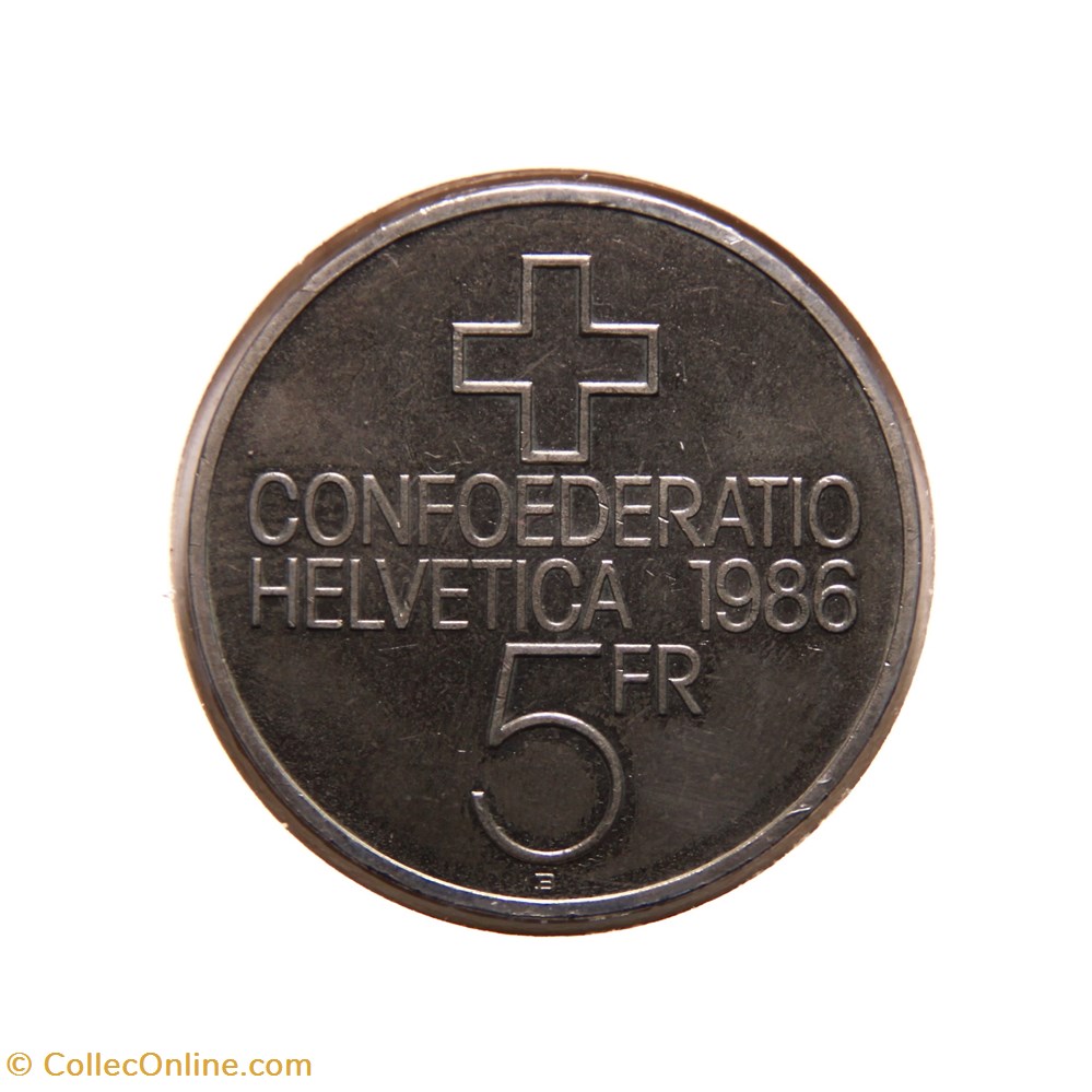 5 Francs 1986 B Bataille de Sempach monnaies monde suisse 5 francs 1986 b bataille de sempach