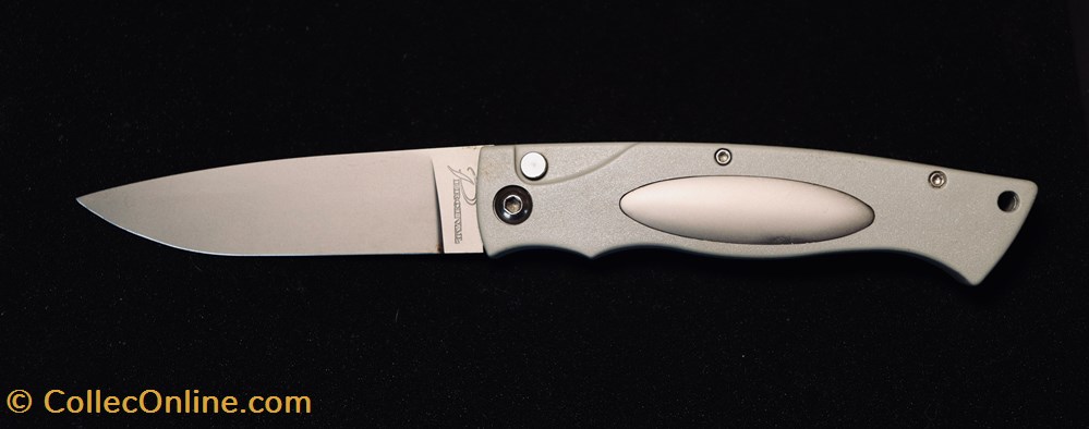 P60 - Automatique OTS Perceval (manche gris) couteaux de poches p60 automatique ots perceval manche gris