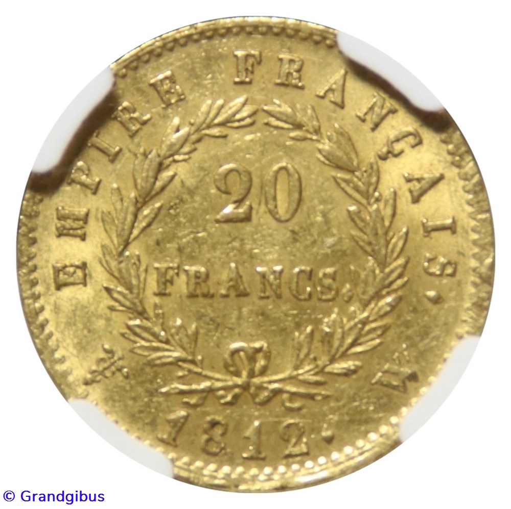 20 Fr. Empire Français 1812 W - Napoléon Tête laurée. 2 monnaies monde france 20 fr empire francais 1812 w napoleon tete lauree