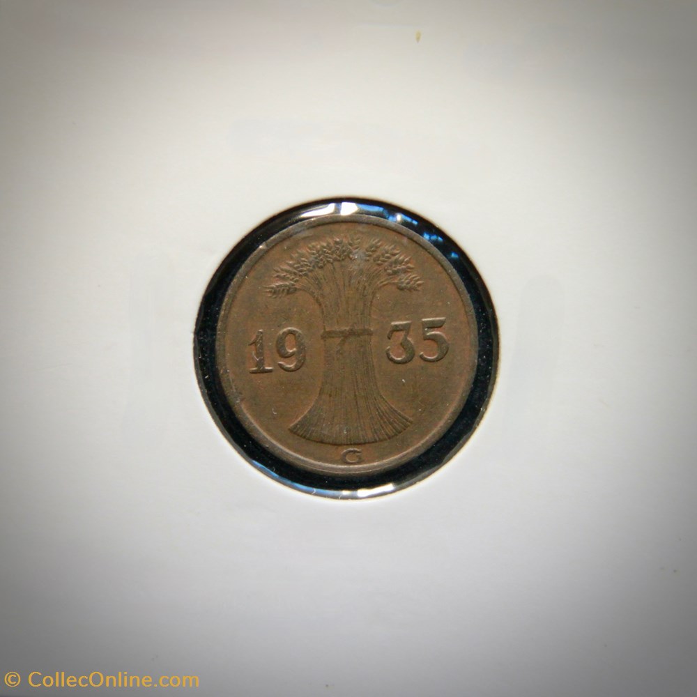 1 Reichspfennig 1935 G monnaies monde allemagne 1 reichspfennig 1935 g