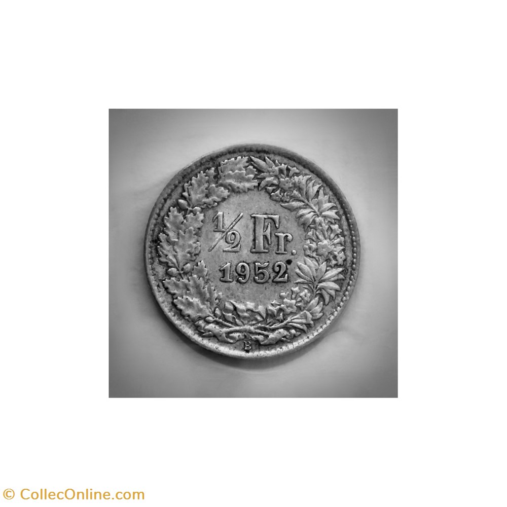 1/2 Franc 1952 B monnaies monde suisse 1 2 franc 1952 b