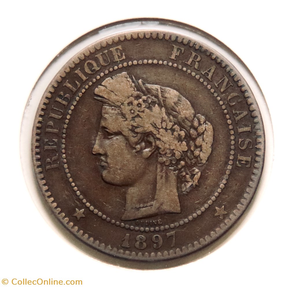 10 Centimes Cérès - 1897 𝐀 monnaies monde france 10 centimes ceres 1897