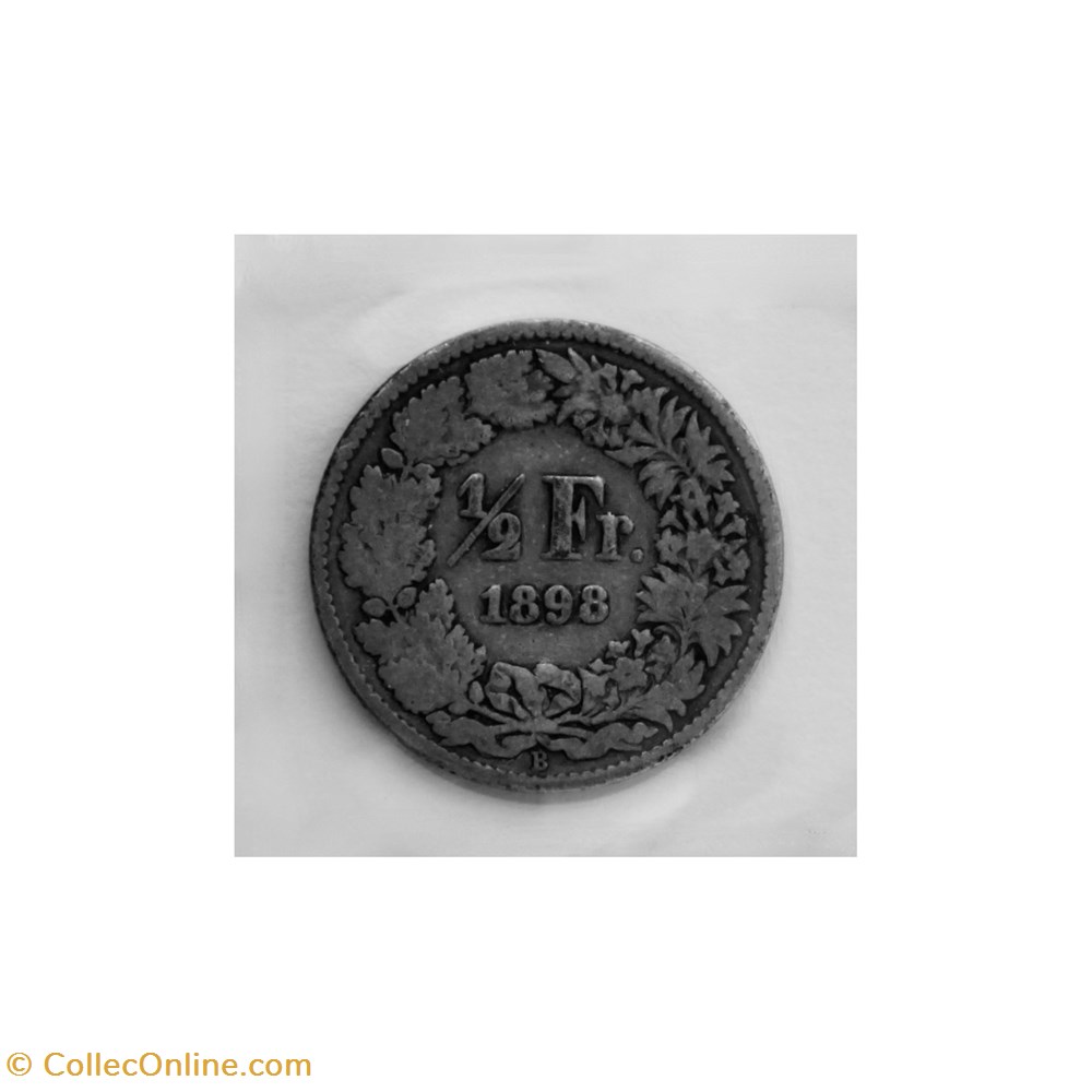 1/2 Franc Helvetia debout 1898 B monnaies monde suisse 1 2 franc helvetia debout 1898 b