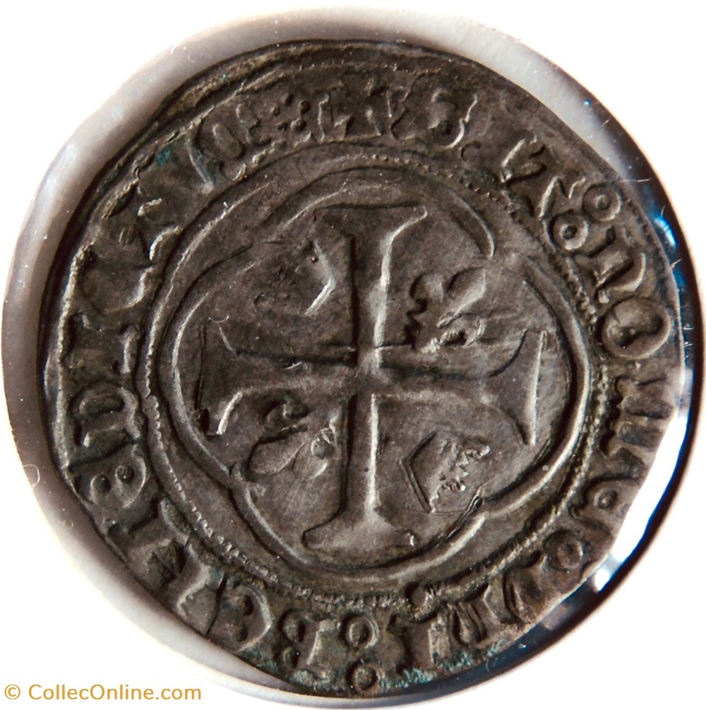 monnaies europe medievale france royales charles vii blanc a la couronne limoges
