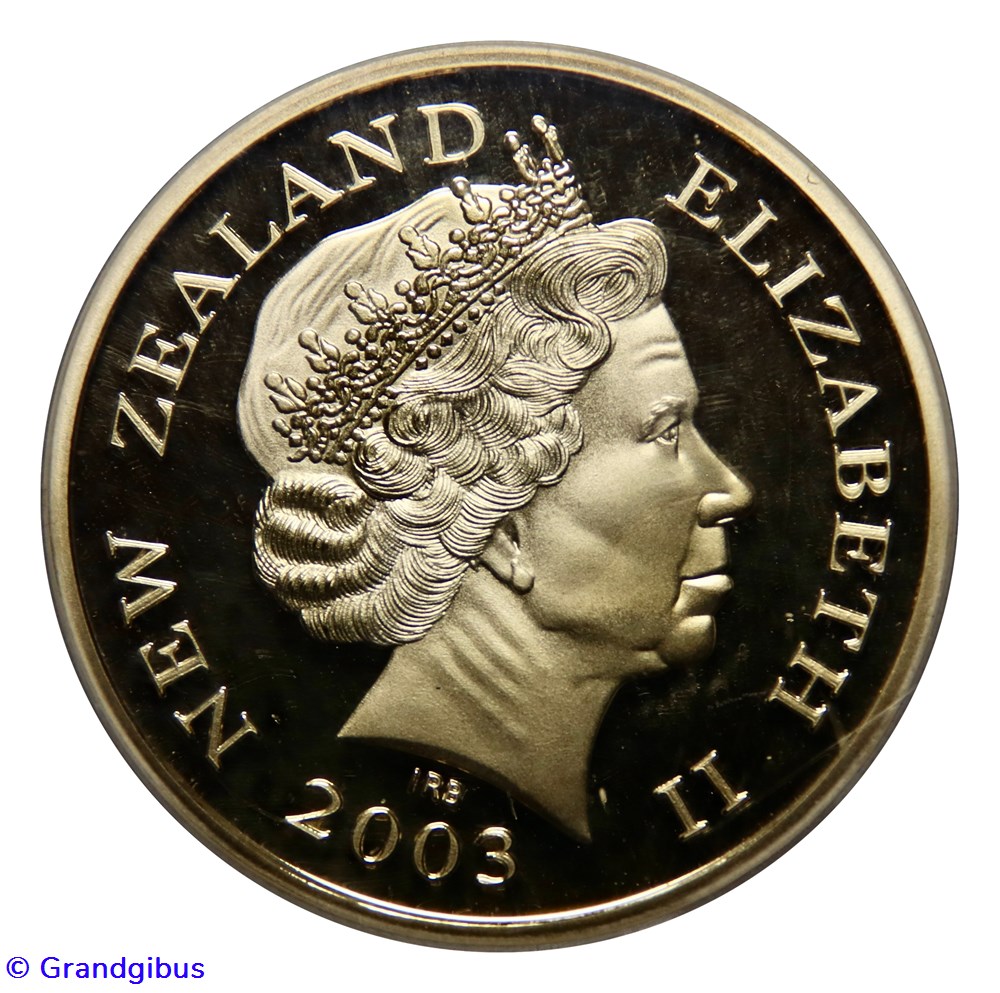 Elizabeth II - 1 Dollar NZ, 2003 Anneau unique 2 monnaies lingots bullion piece argent elizabeth ii 1 dollar nz 2003 anneau unique