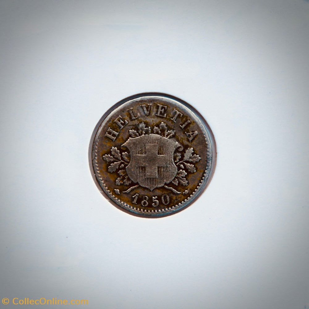 monnaies monde suisse 10 centimes ecusson 1850 bb