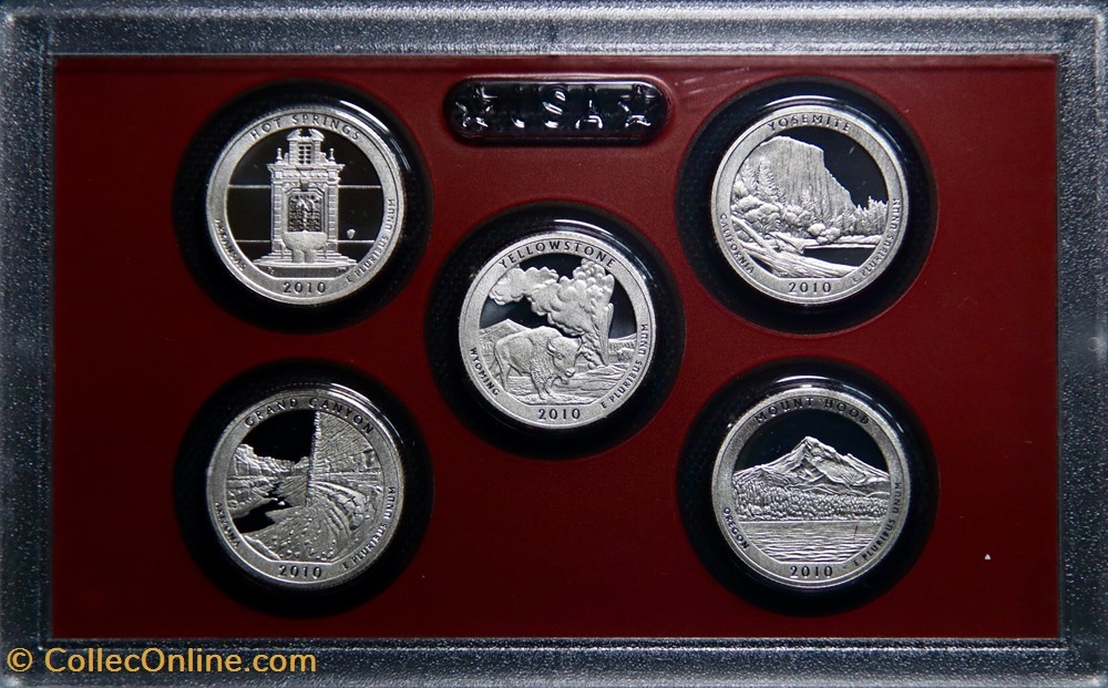 Série 2010 S - US Mint Silver Proof Set monnaies monde etats unis serie 2010 s us mint silver proof set