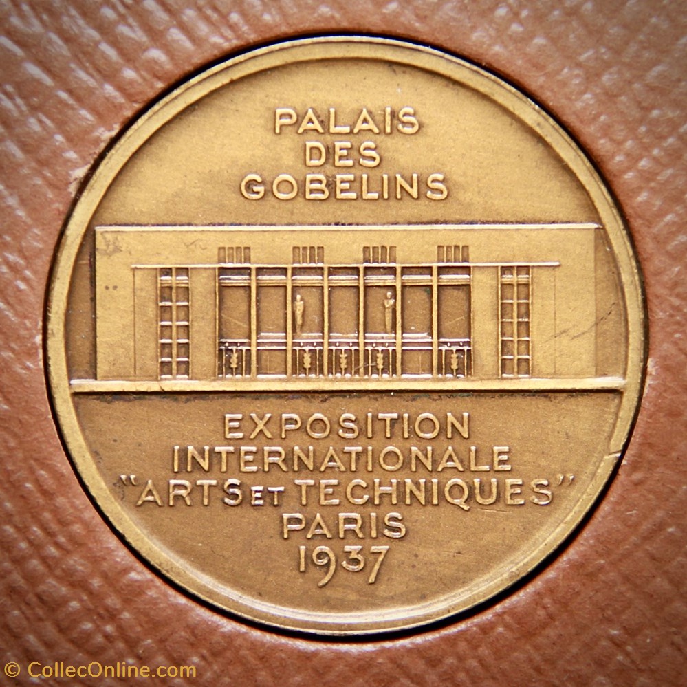 Coffret de l'Exposition internationale "Arts et Techniques", Paris 1937. Revers 2 monnaies paranumismatique jetons poids coffret de exposition internationale arts et techniques paris 1937 revers