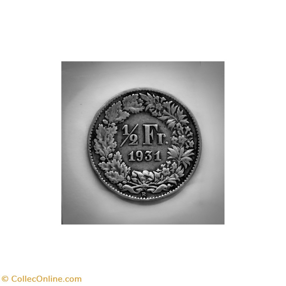 1/2 Franc 1931 B monnaies monde suisse 1 2 franc 1931 b