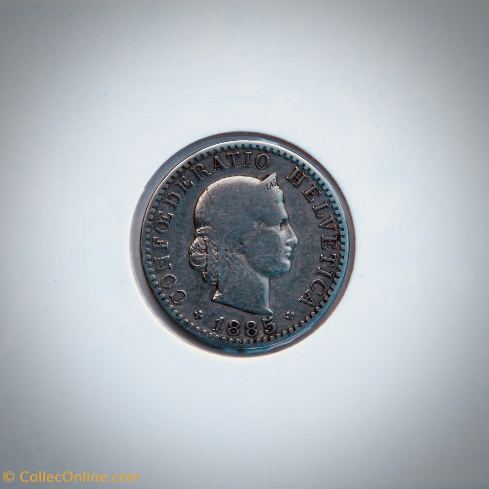 20 Centimes Libertas 1885 B monnaies monde suisse 20 centimes libertas 1885 b